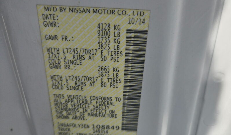 Nissan NV 2500 2014 full